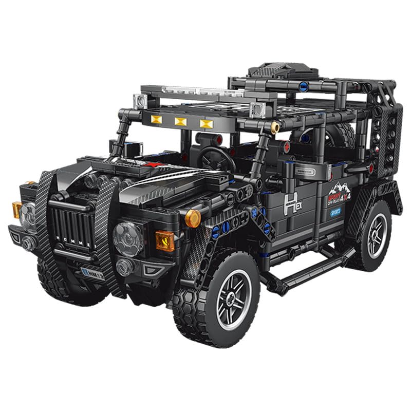 ThinkerPlace 1:14 DIY Blocks Pull-Back Car – Jeep | Big Pull Back Cars | STEM Learning: Learn About Energy Conversion | Educational Toy for Kids 8+ - Image 2