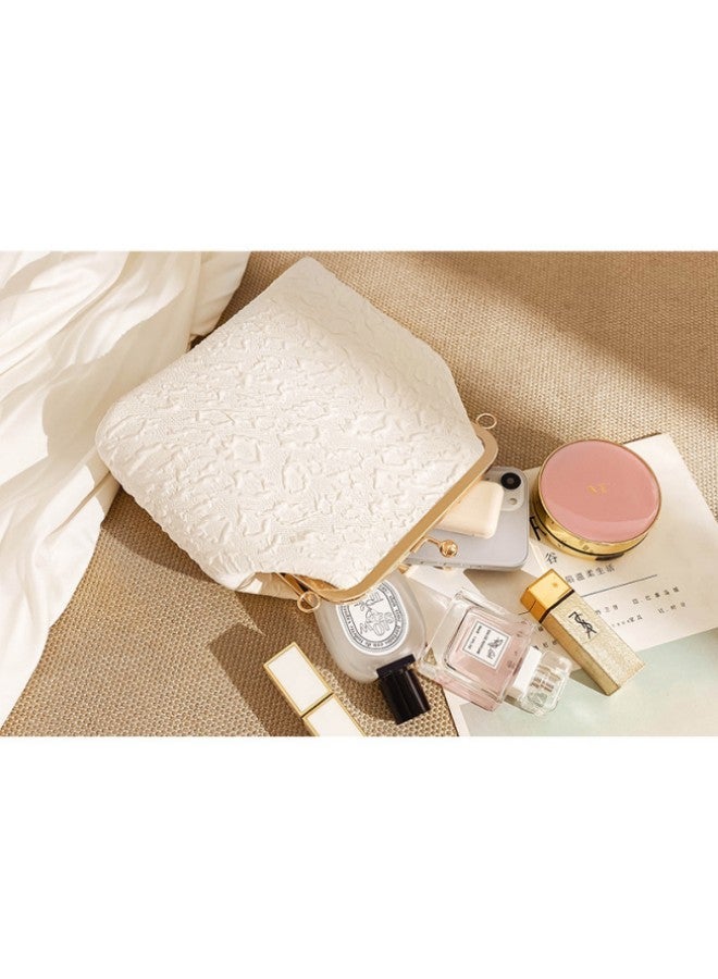 Women's New Pearl Shoulder Strap Clutch Bag, Ladies Mini Mobile Phone Bag Handbag Tote Bags, Versatile Chain Carry Bags Gift Bag Suitable for Banquets and Parties - Image 5