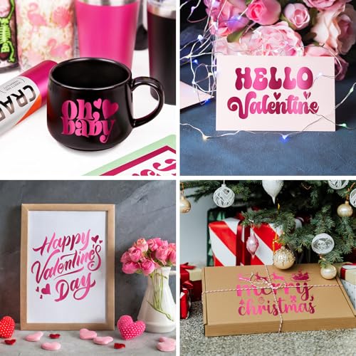 WRAPXPERT Hot Pink Permanent Vinyl Metallic 12 x5ft Pink Matte Adhesive Vinyl Satin Metallic Craft Vinyl Roll for Home Outdoor Decor Craft Cutters DIY Projects for Cricut Silhouette Cameo - Image 3