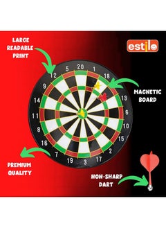 Estilo Estilo Super Big Full Size Magnetic Dart Board Game Toy for Kids with 6 Highly Magnetic Darts, Excellent Comfortable Play Indoor Game and Party Game, Magnetic Dart Board Toy Gift  - Image 2