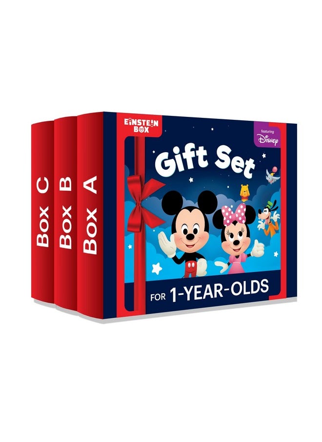 Einstein Box Einstein Box Featuring Disney for 1-Year-Old Boys/Girls | Disney Gift Toys for 1-Year-Old Boys & Girls | Board Books, Pretend Play Set | Learning & Educational Toys | Birthday Gift Set of 3 |  - Image 1