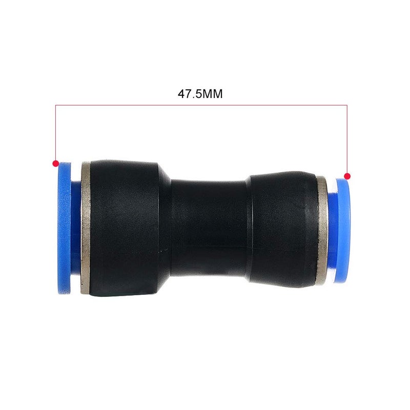 Yoebor Metalwork Plastic Push to Connect Straight Union Pipe Tube Reducer Fitting, 10mm OD x 8mm OD, Reducing Coupler Straight Pneumatic Connector (Pack of 10) - Image 3