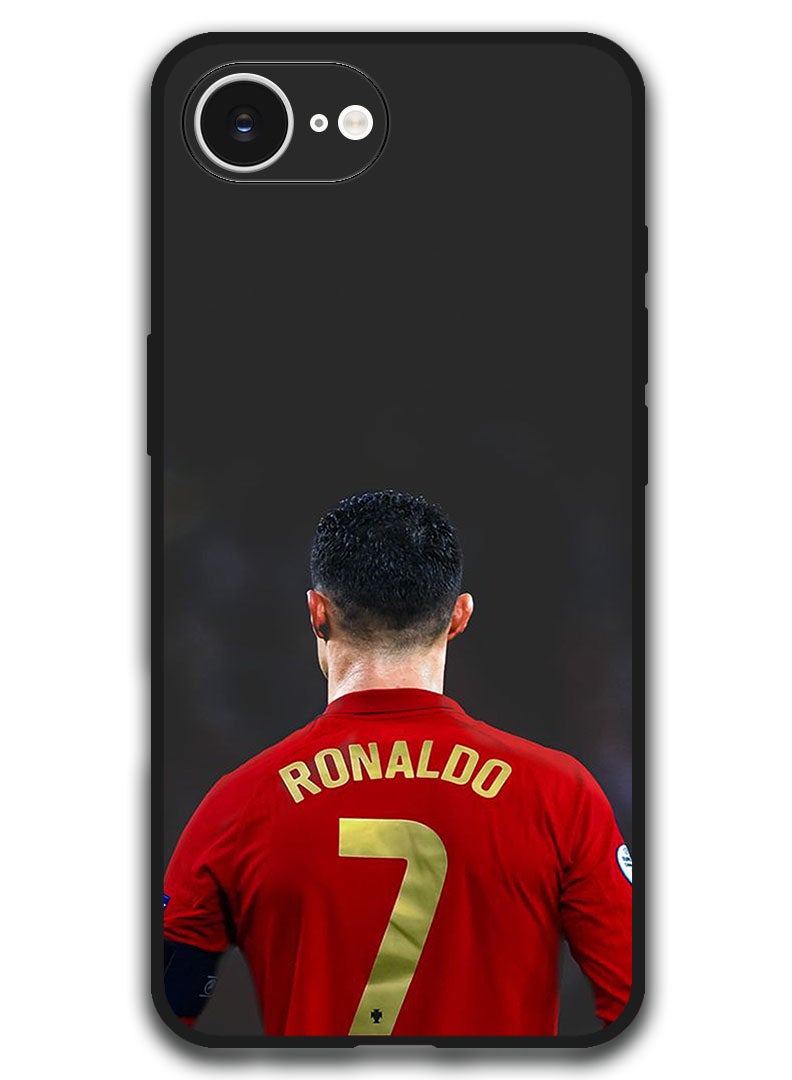 Theodor Case Compatible with Apple iPhone 16e 6.1 Inch Protection Shockproof Bumper Cover - Ronaldo 7 Back - Image 1