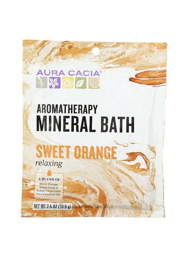 Aura Cacia, Aromatherapy Mineral Bath, Relaxing, Sweet Orange, 2.5 oz (70.9 g) - Image 1