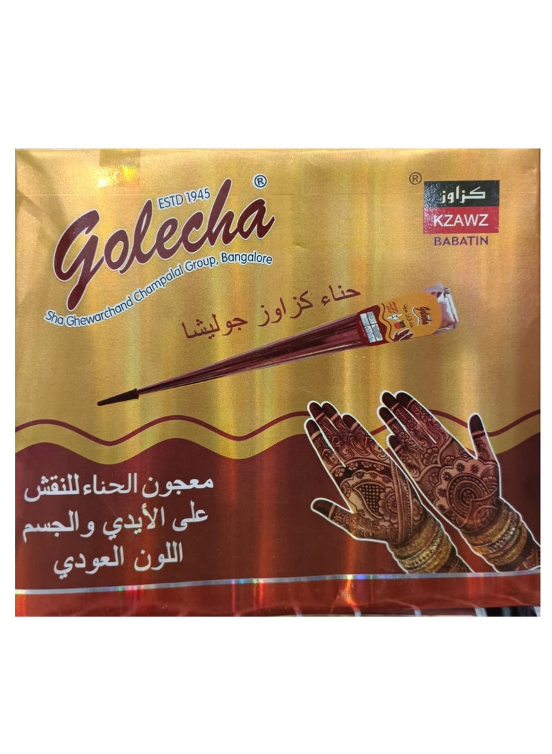 Golecha Handmade Henna Cone - Box Of 12 Chestnut Pieces 480 g