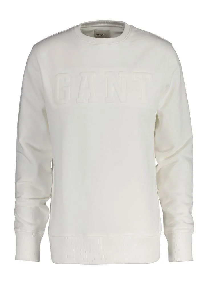 غانت Gant Embossed Crew Neck Sweatshirt