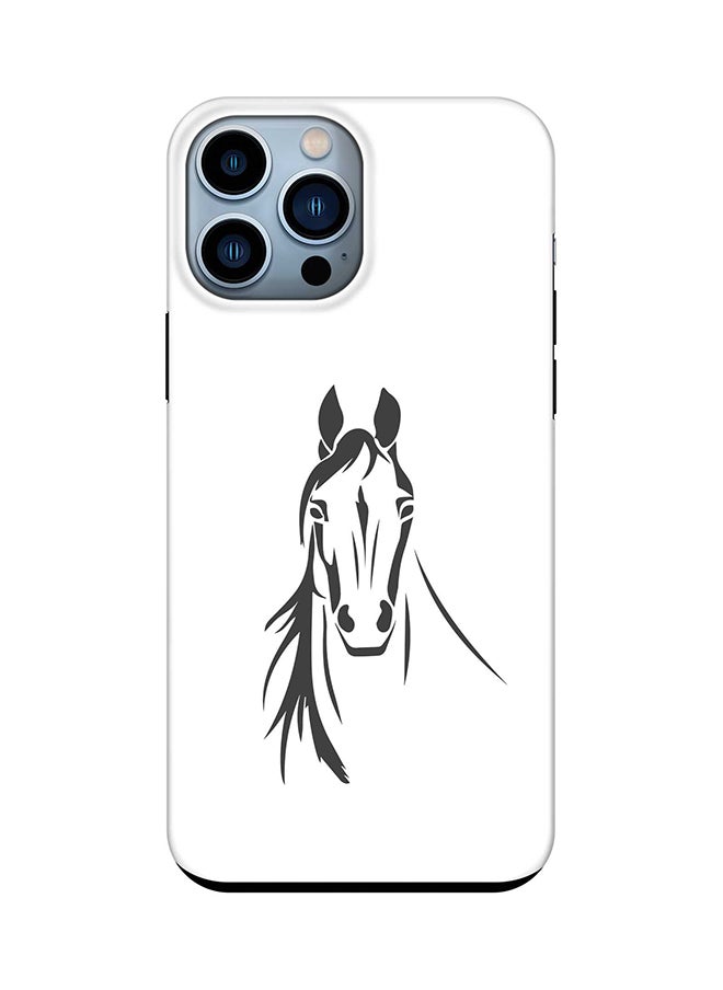 Stylizedd - Tough Pro Series Case for Apple iPhone 14 Pro Max Dual Layer hybrid PC & TPU Customized Mobile Cover Shield with inner TPU protection Matte Finish - Arabian Stallion - Image 1