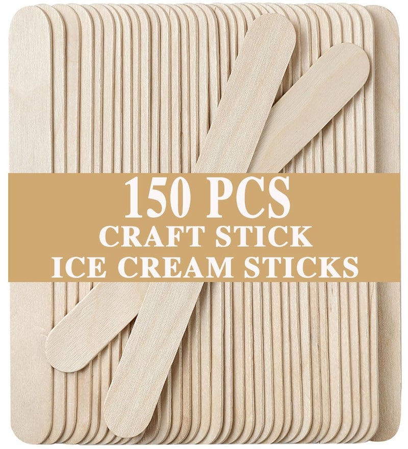 Borogo 150PCS Waxing Sticks for Hair Removal - Borogo 5.5 inch Premium Splinter-Free Wooden Sticks for Waxing, Wax Stick for Body and Face Waxing - Image 1
