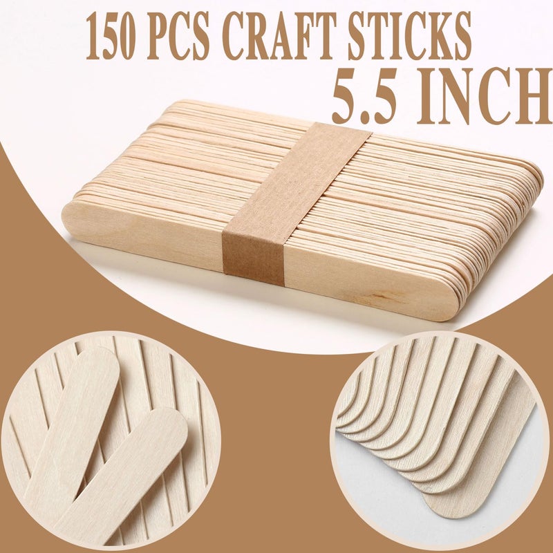 Borogo 150PCS Waxing Sticks for Hair Removal - Borogo 5.5 inch Premium Splinter-Free Wooden Sticks for Waxing, Wax Stick for Body and Face Waxing - Image 2
