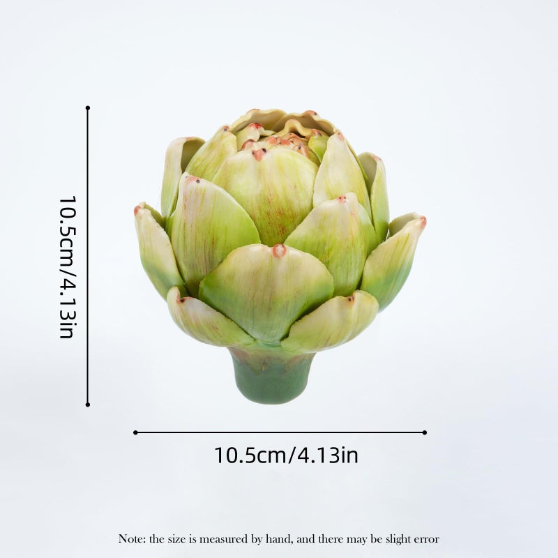 Notakia 3Pcs Green Large Faux Artichokes for Decoration Bowl Fillers Fake Fruit Artificial Artichokes That Look Real Realistic Fake Vegetable Decor for Home Kitchen Table Party Centerpiece - Image 4