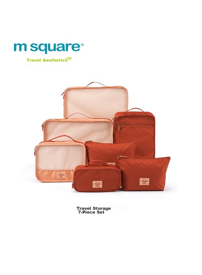 M Square Travel Clothes Storage Bag 7-piece Set, Clothes Storage Pouch, Shoe Bag, Shoe Organizer, Digital Bag, Wedding Gift, Honeymoon Present - Image 2