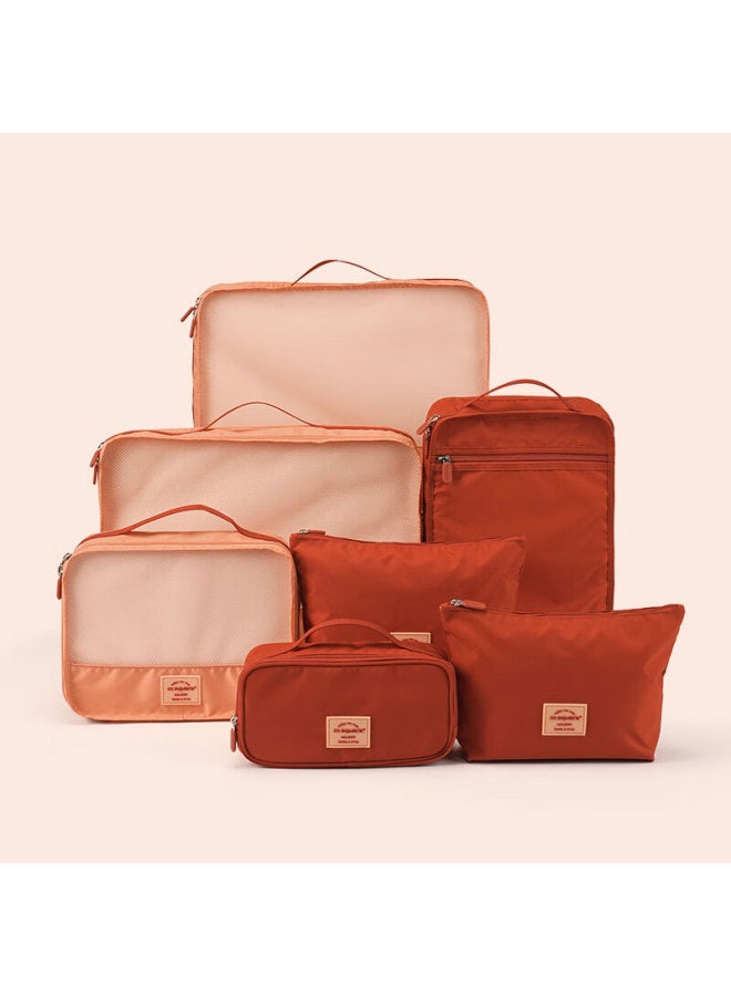 M Square Travel Clothes Storage Bag 7-piece Set, Clothes Storage Pouch, Shoe Bag, Shoe Organizer, Digital Bag, Wedding Gift, Honeymoon Present - Image 1