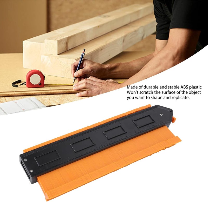 klarako Contour Gauge, Gauge Contour Measuring Tool, 9.8in Contour Gauge Duplicator Tool with Lock, Shape Duplicator Gauge Tool for Woodworking DIY Project Home Improvement - Image 2