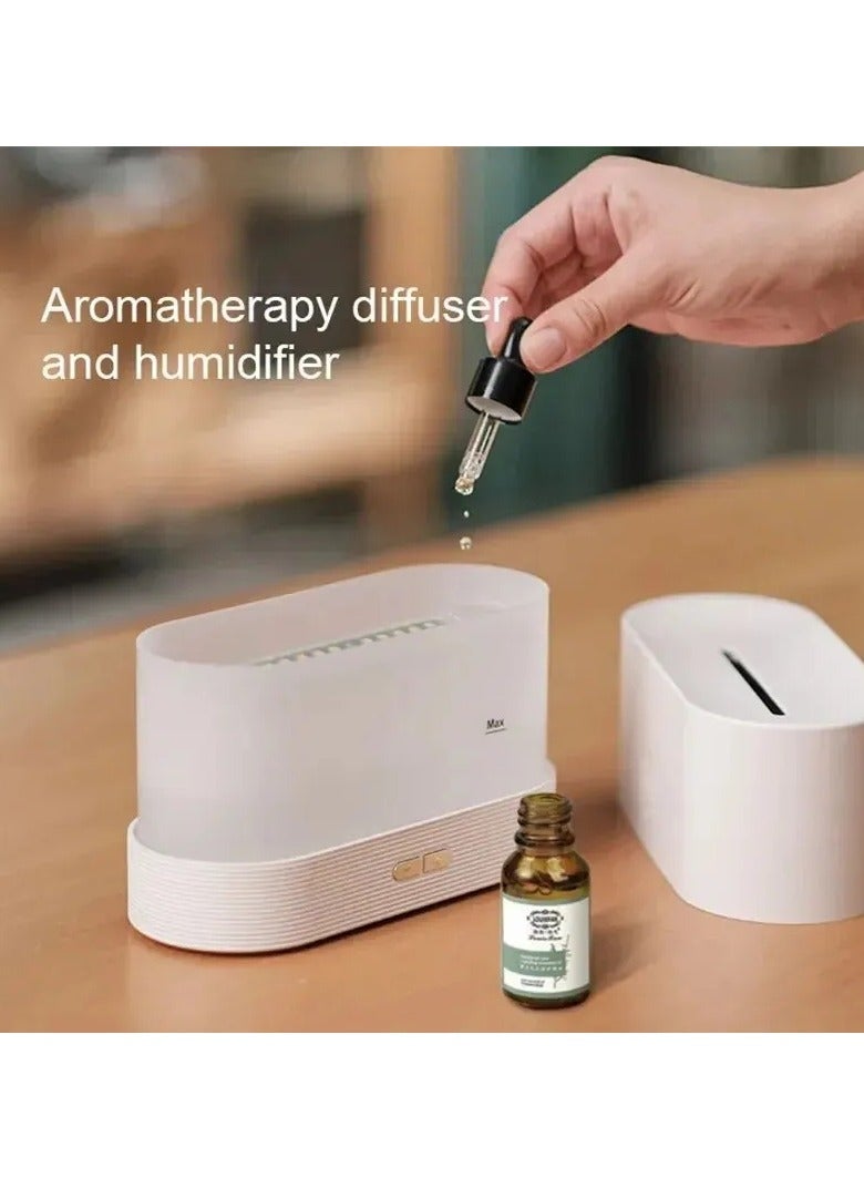 AROAQ Perfume Humidifier Ultrasonic Air Humidifier With LED Lighting Simulation Colorful Flame Fragrance Essential Oil Flame Lamp - Image 4