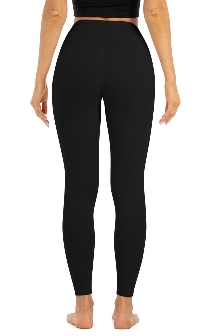HEGALY High Waisted Leggings for Women Tummy Control Yoga Pants Workout Leggings Ultra Soft No See Through Black - Image 2