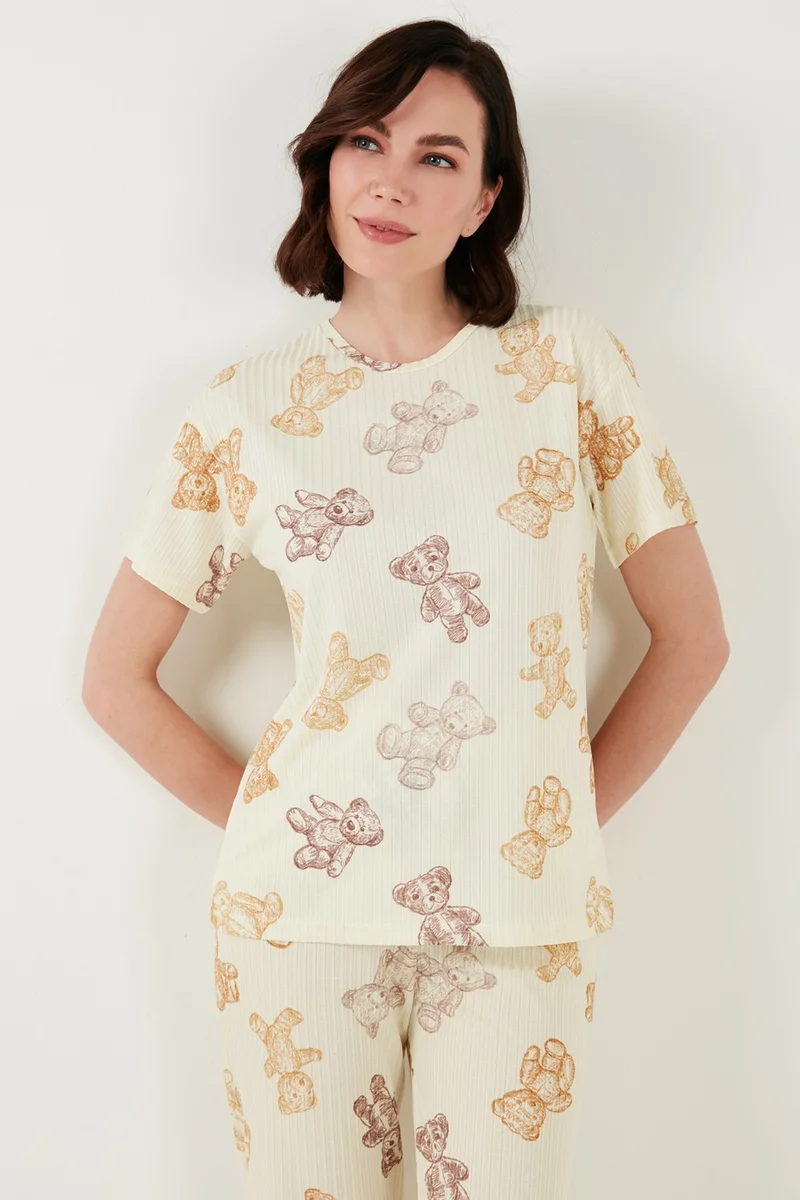Lela Regular Fit Short Sleeve Pajama Set Women's Pajama Set 65740104