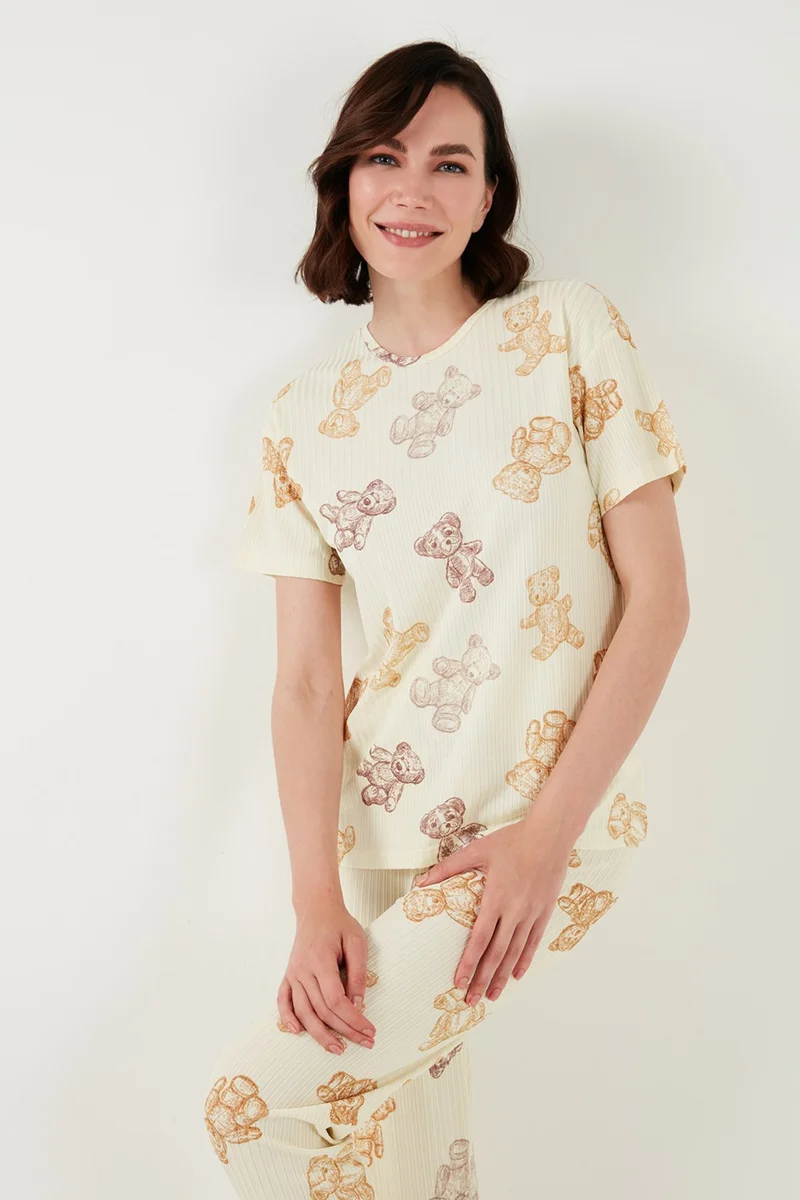 Lela Regular Fit Short Sleeve Pajama Set Women's Pajama Set 65740104