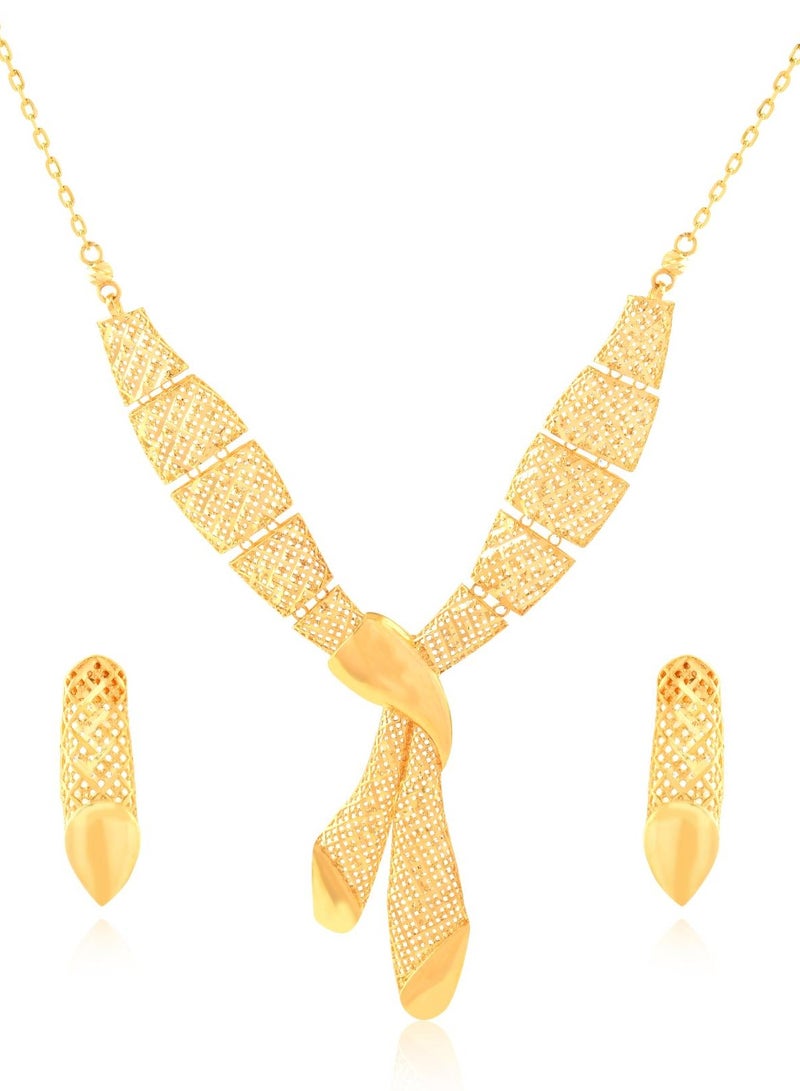 BAFLEH JEWELLERY Discover Timeless Elegance with Our Lightweight 22kt Gold Necklace Set – A Signature Masterpiece by Bafleh Jewellery  - Image 1