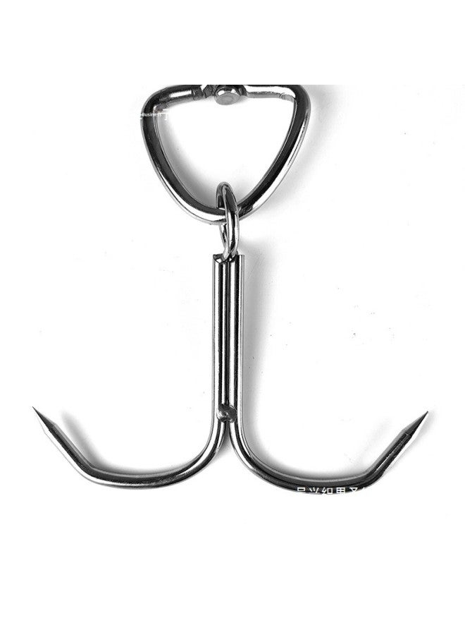 Beijing Duck Hook Stainless Steel Roast Goose Hook Roast Duck Hook Double Hook Roast Meat Hook Roast Fork Air Drying Cabinet Hook-Color:3.5cm Short Wax Ring Small Ring (1 Piece)  - Image 4