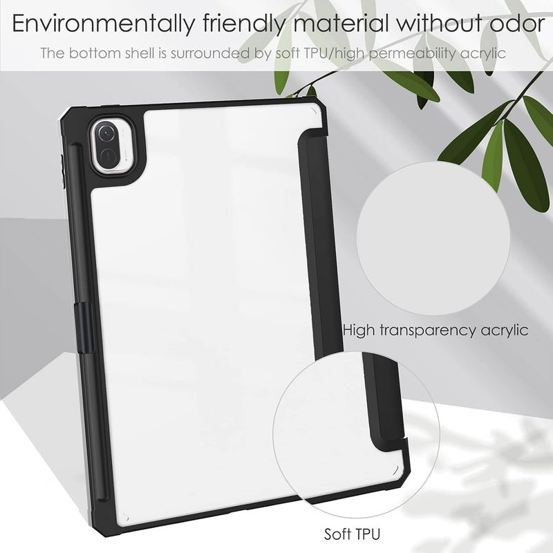 KASTWAVE Case For Xiaomi Pad 5 11.0 Inch, With Auto Wake/Sleep, Smart Slim Trifold Stand Auto Sleep/Wake Cover With Pencil Holder And Multi-Angle Stand-Black - Image 3