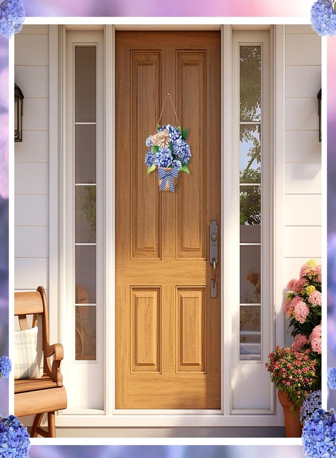 Barydat Summer Door Sign Hydrangea Flowers Spring Wreaths Decor Summer Welcome Wreath for Front Door Hanger Sign for Home - Image 5