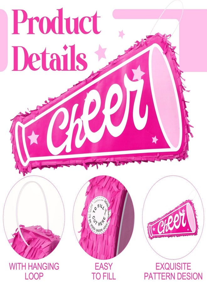 Arrowbash مجموعة بينياتا للتشجيع، 15.7 بوصة، زينة حفلات التشجيع مع عصا عصابة للعينين وورق ملون، مثالية لحفلات العودة إلى الوطن وفعاليات مباريات الفرق، ومستلزمات حفلات أعياد الميلاد، ودعامة تصوير، وحامل حلوى وألعاب. - Image 3