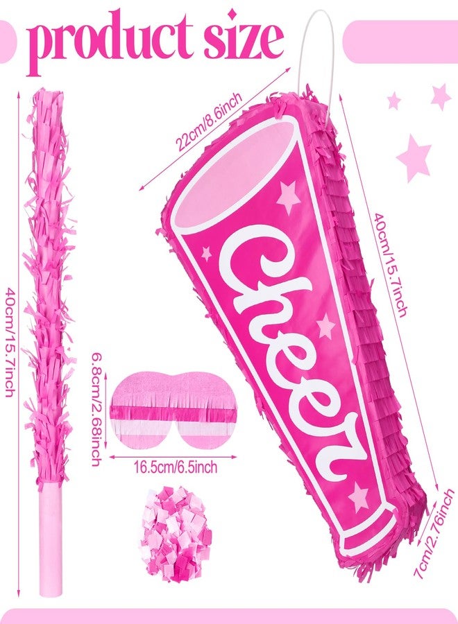 Arrowbash مجموعة بينياتا للتشجيع، 15.7 بوصة، زينة حفلات التشجيع مع عصا عصابة للعينين وورق ملون، مثالية لحفلات العودة إلى الوطن وفعاليات مباريات الفرق، ومستلزمات حفلات أعياد الميلاد، ودعامة تصوير، وحامل حلوى وألعاب. - Image 2