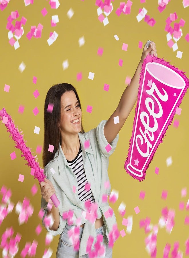 Arrowbash مجموعة بينياتا للتشجيع، 15.7 بوصة، زينة حفلات التشجيع مع عصا عصابة للعينين وورق ملون، مثالية لحفلات العودة إلى الوطن وفعاليات مباريات الفرق، ومستلزمات حفلات أعياد الميلاد، ودعامة تصوير، وحامل حلوى وألعاب. - Image 5