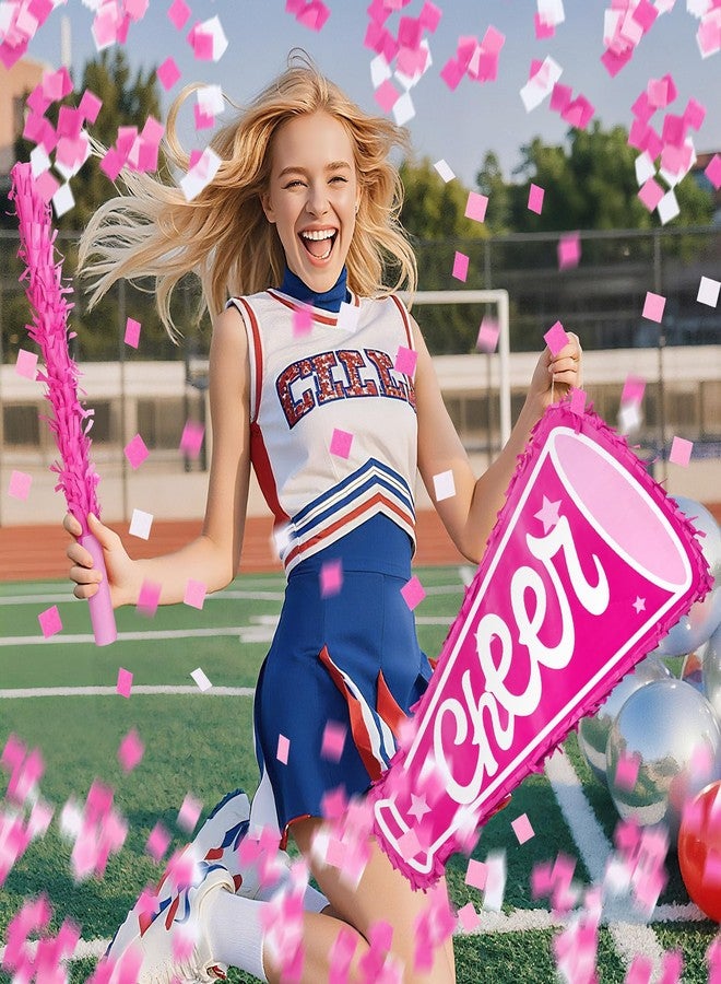 Arrowbash مجموعة بينياتا للتشجيع، 15.7 بوصة، زينة حفلات التشجيع مع عصا عصابة للعينين وورق ملون، مثالية لحفلات العودة إلى الوطن وفعاليات مباريات الفرق، ومستلزمات حفلات أعياد الميلاد، ودعامة تصوير، وحامل حلوى وألعاب. - Image 4