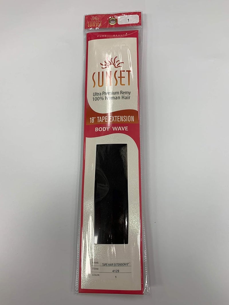 Sunset Pure Beaute Ultra Premium Tape Hair Extensions  18 Inches Body Wave Color F627
