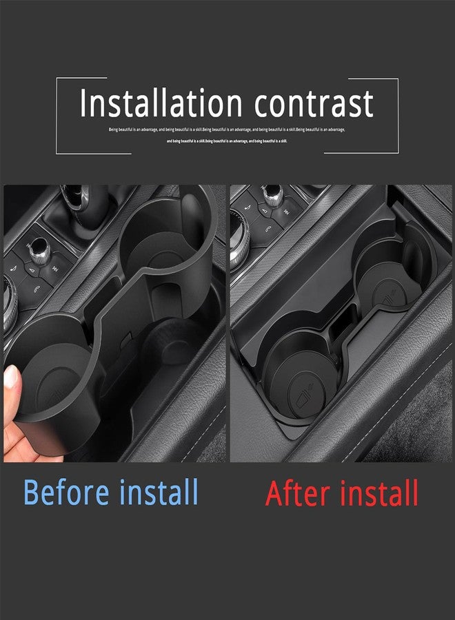 Hudiriy Car Cup Holder Insert Compatible with Cadillac CT5 2020-2024 TPE Removable Center Console Cup Holder Storage Box Interior Accessories - Image 2