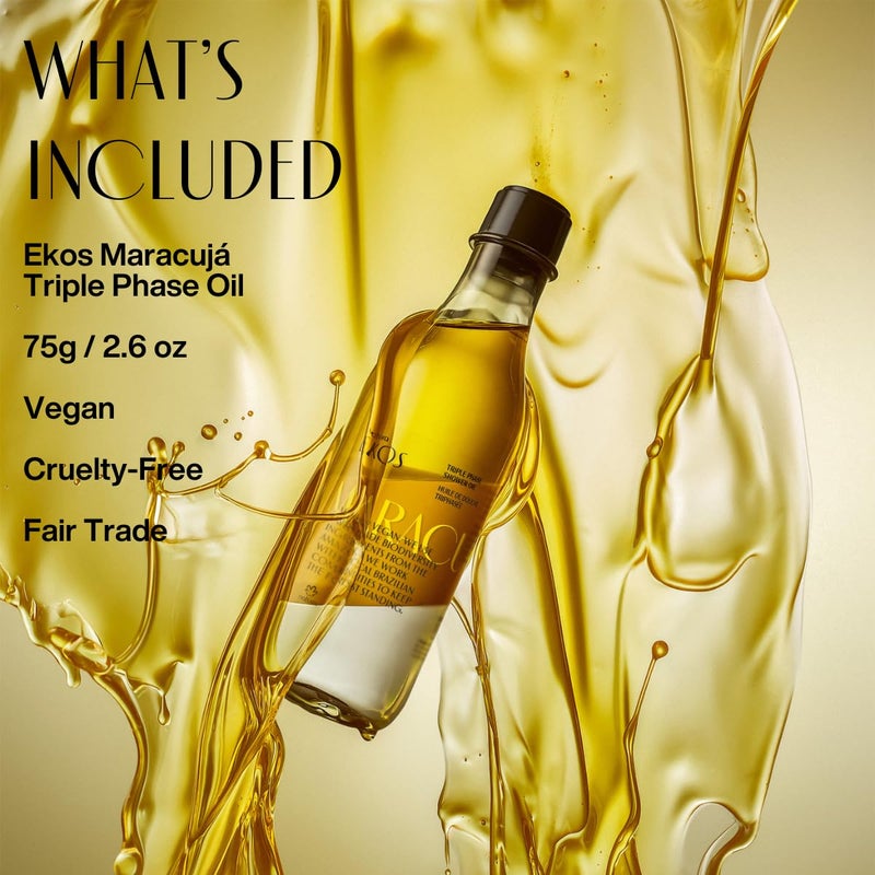 natura - Passion Fruit Triple Phase Body Oil â€“ MaracujÃ¡ Oil Moisturizer for Soft Glowing Skin, Vegan Skincare, Hydrating & Nourishing Brazilian Beauty â€“ 6.7 fl oz (200ml) - Image 4