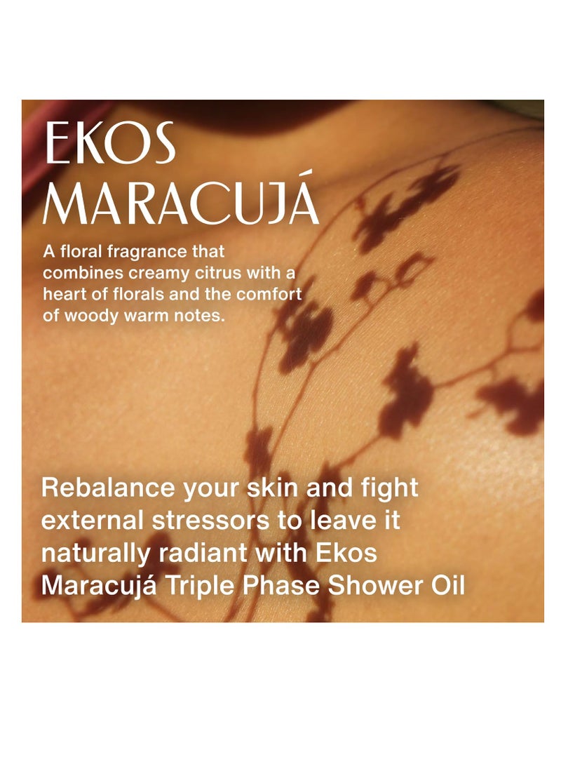 Natura - Natura - Ekos Maracujá Triple Phase Shower Oil - Calming In-Shower or Bath Body Oil - Scented - Bath Oil - Skin Moisturizer - Vegan Skin Care - Brazilian Beauty Secrets - Self Care - 6.7 fl oz (200ml) - Image 1