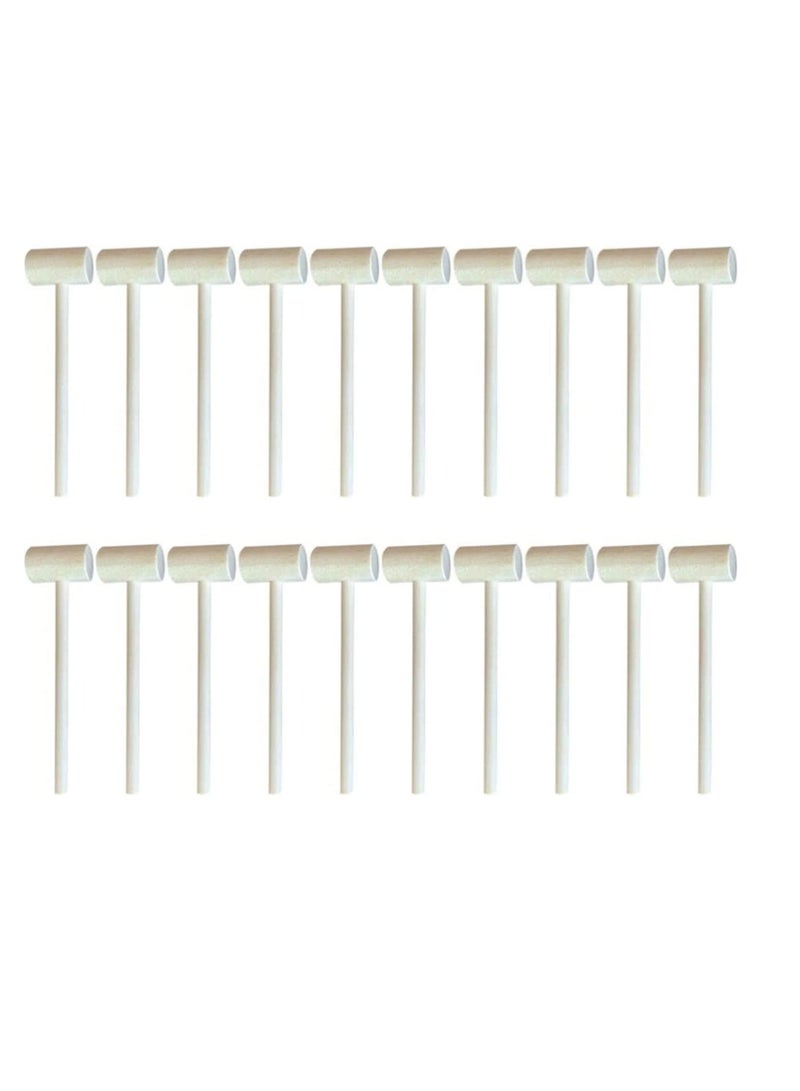 Y&D Mini Wooden Hammers, Kids Playing Learning Hammer Tools, Tiny Food Cracker Miniature House Mallet Multi-Purpose Hammer, Educational Toy for Kids, 20Pcs(Round)  - Image 1