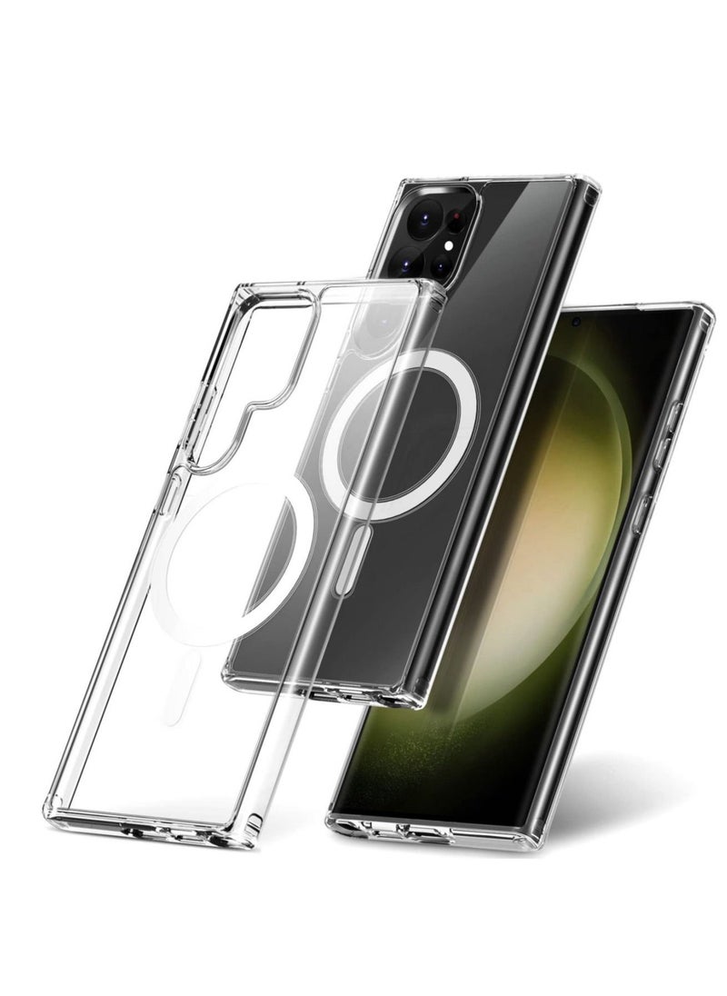 راكسوم علبة هاتف مغناطيسية مقاومة للمصدمة مع شحن لاسلكي لشركة Samsung Galaxy S23 Ultra - Image 1