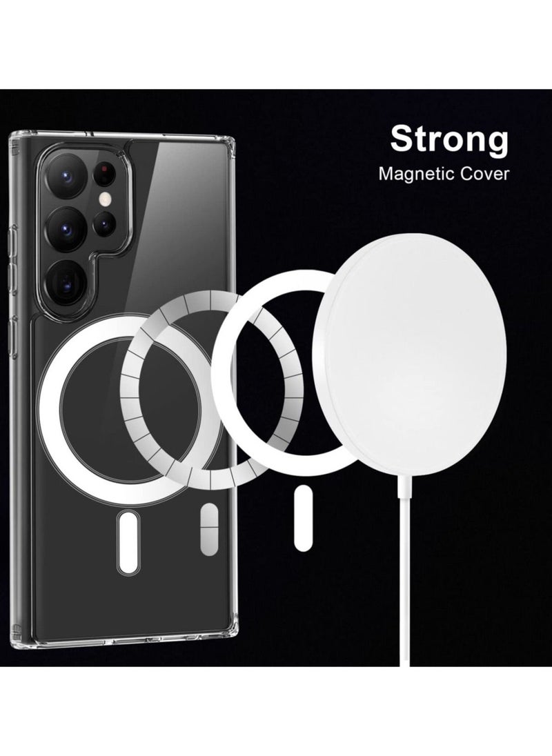 راكسوم علبة هاتف مغناطيسية مقاومة للمصدمة مع شحن لاسلكي لشركة Samsung Galaxy S23 Ultra - Image 4