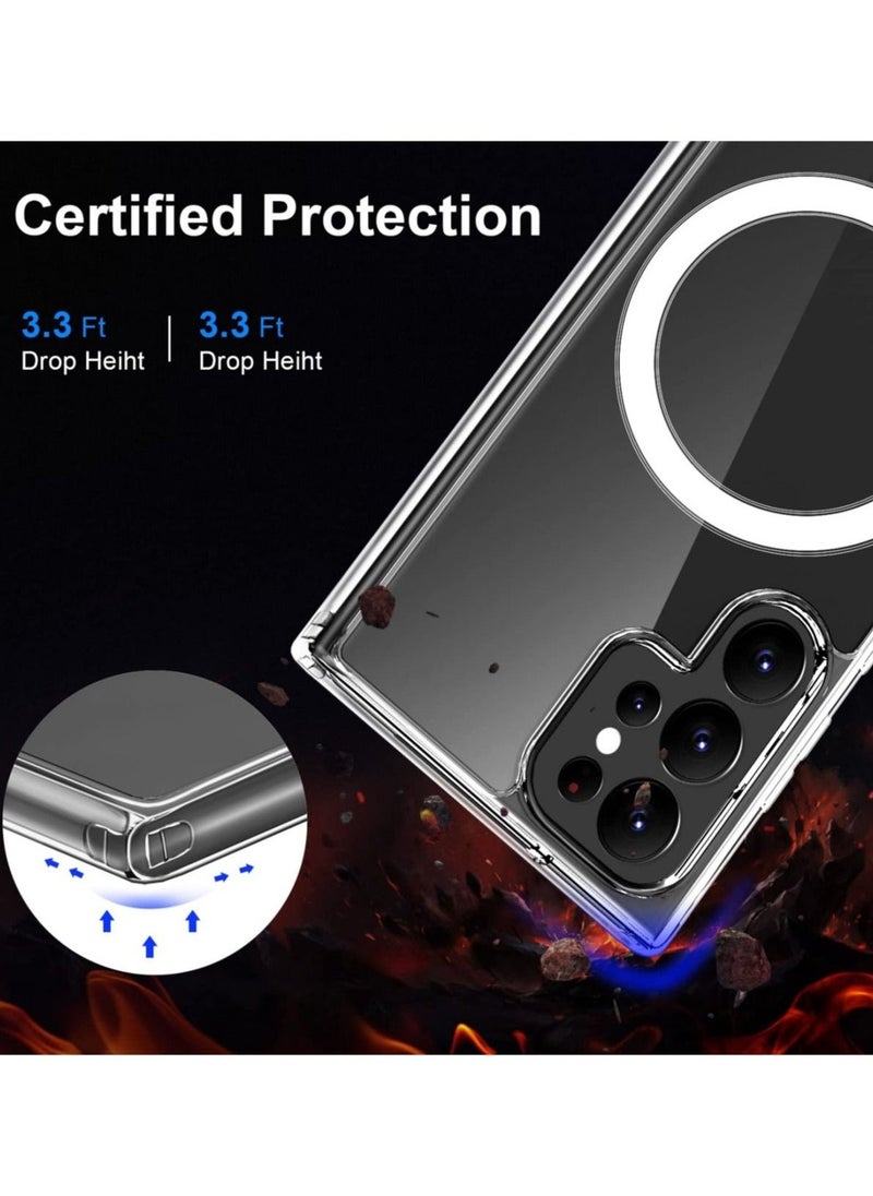 راكسوم علبة هاتف مغناطيسية مقاومة للمصدمة مع شحن لاسلكي لشركة Samsung Galaxy S23 Ultra - Image 3