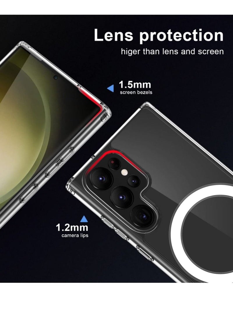 راكسوم علبة هاتف مغناطيسية مقاومة للمصدمة مع شحن لاسلكي لشركة Samsung Galaxy S23 Ultra - Image 2