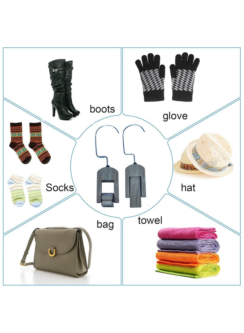 ORTUK ORTUK 12pcs Cloth Clips Hanger Clips, Plastic Multipurpose Hanging Clips, Space Saving Clothes Pins for Laundry, Detachable 360° Rotatable Hook for Closet Organizer Hat, Pants, Skirts, Tall Boots 20cm - Image 3