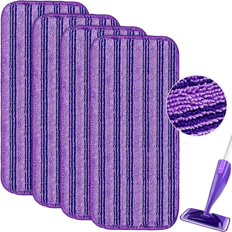 GFRED Updated & Innovative Cationic Material Flat Mop Pads for Swiffer Wetjet and Most Velcro 10" 11" 12" Spray Mops - Image 1