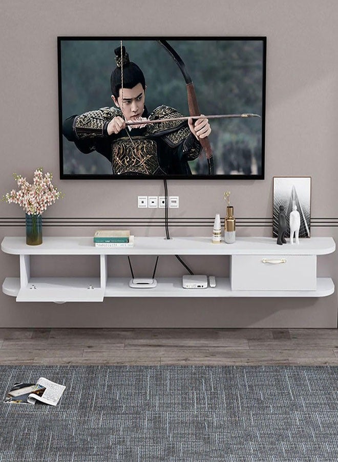 GoldenLike  طاولة تلفزيون، خزانة تلفزيون، حامل تلفزيون مع تخزين وأدراج، أثاث غرفة المعيشة خزانة تلفزيون، رفوف حامل تخزين الوسائط الحديثة طاولة وحدة تلفزيون رف تلفزيون - Image 1