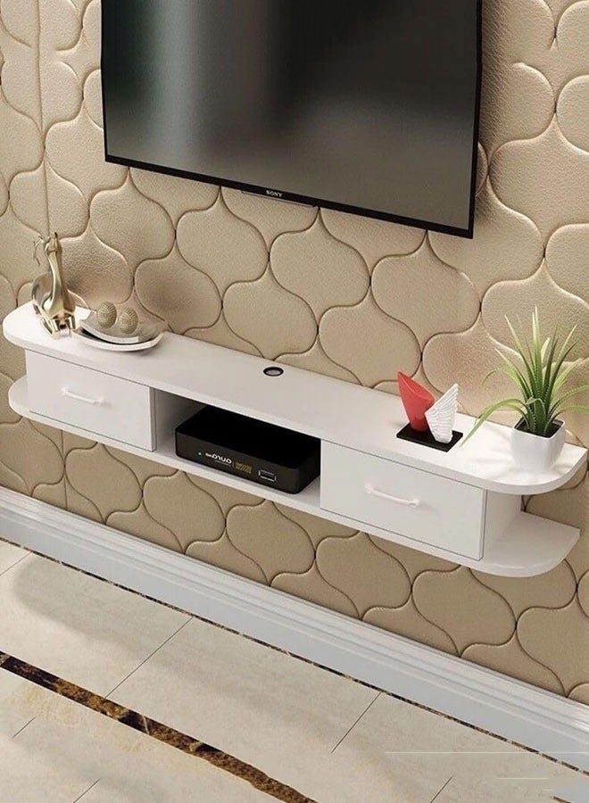 GoldenLike  طاولة تلفزيون، خزانة تلفزيون، حامل تلفزيون مع تخزين وأدراج، أثاث غرفة المعيشة خزانة تلفزيون، رفوف حامل تخزين الوسائط الحديثة طاولة وحدة تلفزيون رف تلفزيون - Image 2