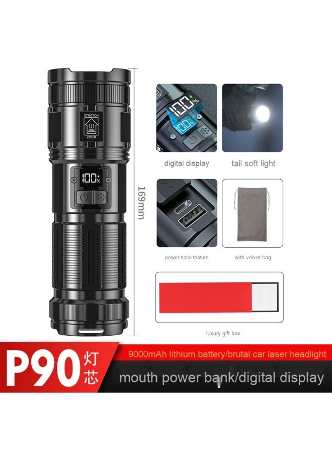 NIBEMINENT Digital Display White Laser Flashlight