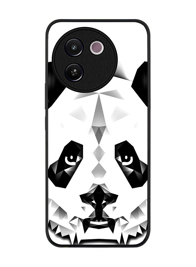 Stylizedd Rugged Black edge case for Vivo V30e, Slim fit Soft Case Flexible Rubber Edges Anti Drop TPU Gel Thin Cover -  Poly Panda - Image 1