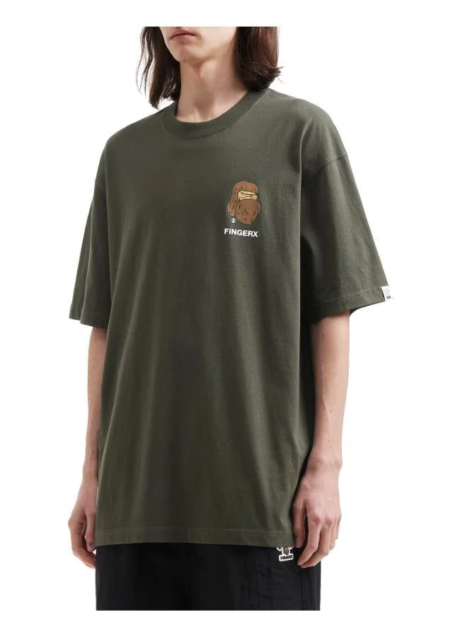 فينجركروكس تيشيرت بطبعة شعار بيج فوت