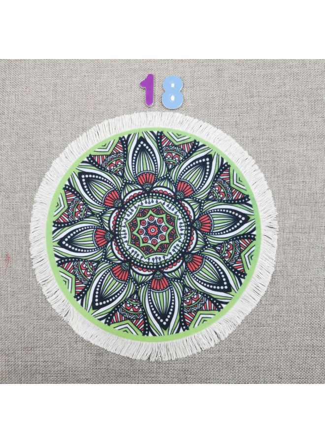 Direct Supply Innovative Carpet Dining Mat Persian Style Coaster, Flower Plate, Fruit Plate Mat Tea Pot Mat Decorative Mat-Specifications:18  - Image 1