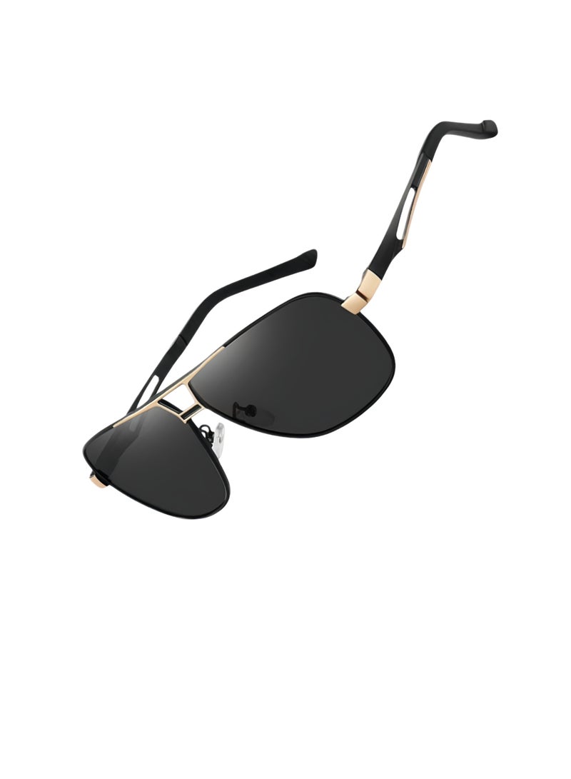 Men's sunglasses, polarized sunglasses, driver anti glare glasses, UV400 pilot sunglasses, used for outdoor activities, beaches, travel, camping, and daily use - Image 3