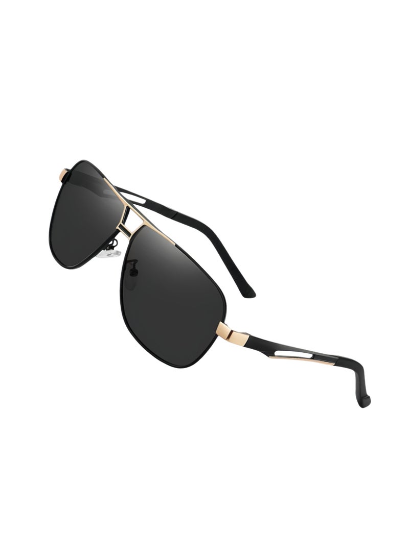 Men's sunglasses, polarized sunglasses, driver anti glare glasses, UV400 pilot sunglasses, used for outdoor activities, beaches, travel, camping, and daily use - Image 2