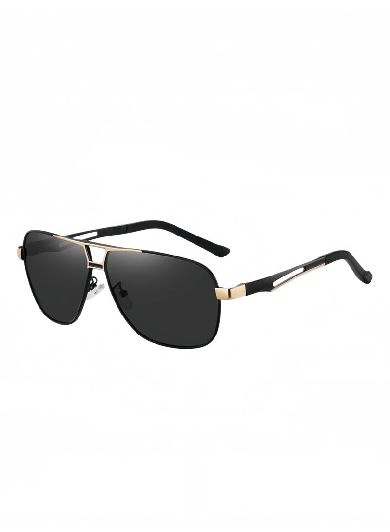 Men's sunglasses, polarized sunglasses, driver anti glare glasses, UV400 pilot sunglasses, used for outdoor activities, beaches, travel, camping, and daily use - Image 1