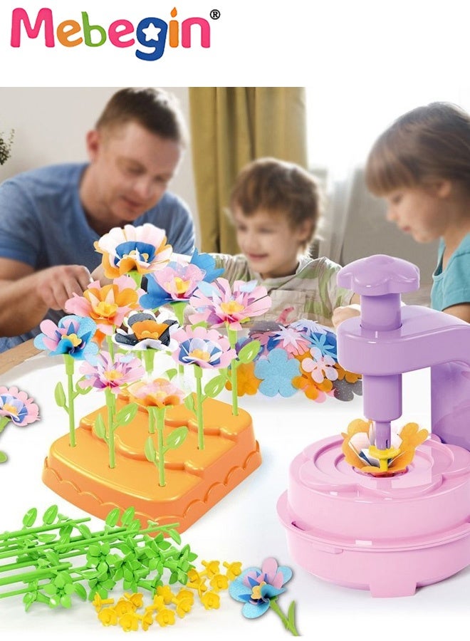 MEBEGIN DIY Bouquet Making Set, Creative DIY Craft Kit with Rich Accessaries, Fabric Flower Bouquets Toys, Inspiring Arts and Crafts Educational Set, Ideal Gift for Kids Aged 3+ - Image 3